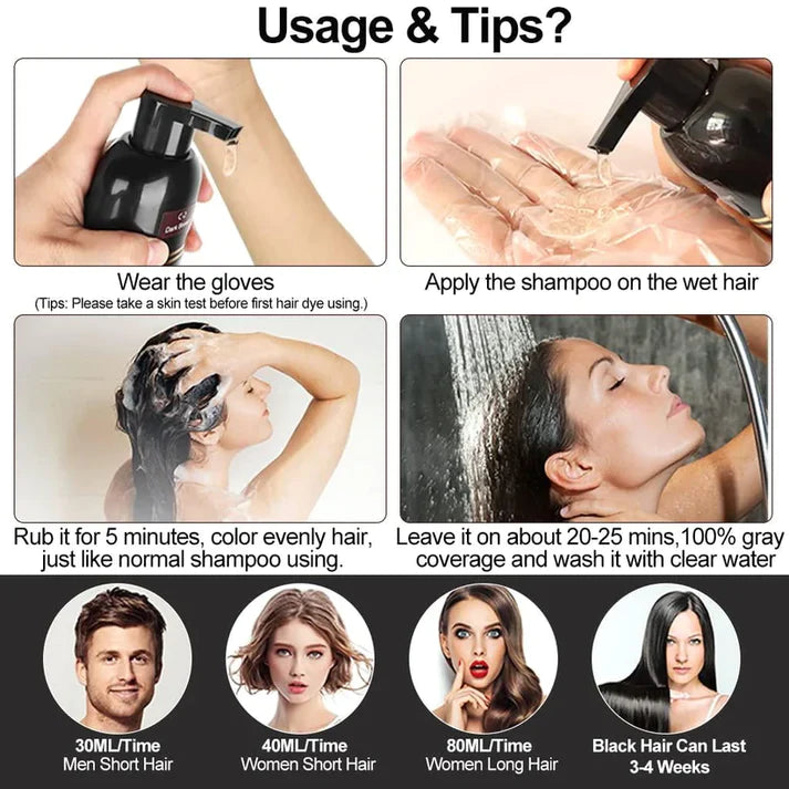 Glowup™  3-IN-1 SHAMPOO ZUM FÄRBEN SCHWARZER HAARE