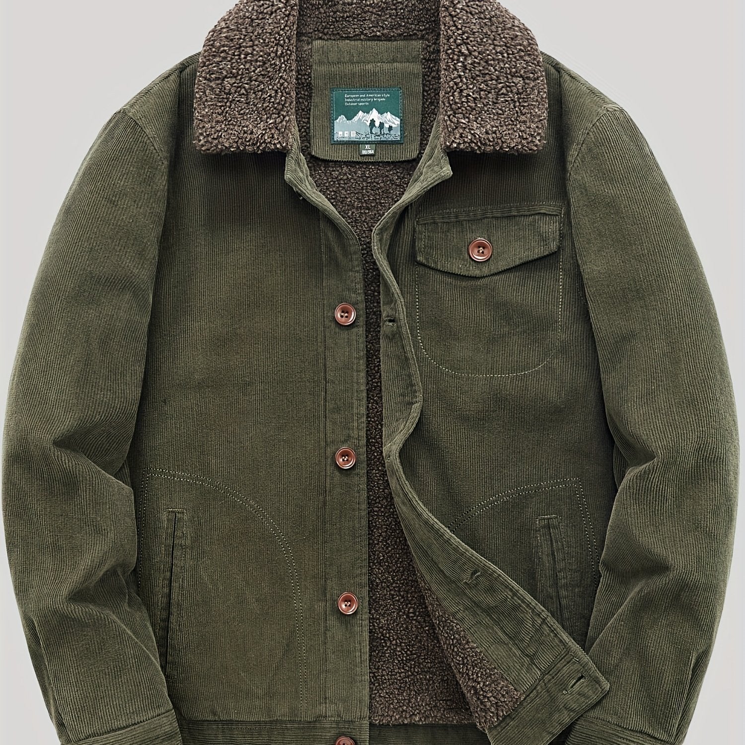 Sven | Warmer Fleece Herren-Knopfmantel