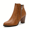 Lotte | Stiefelette mit runder Spitze und klobigem Absatz