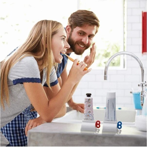 Rollende Zahnpastaquetsche