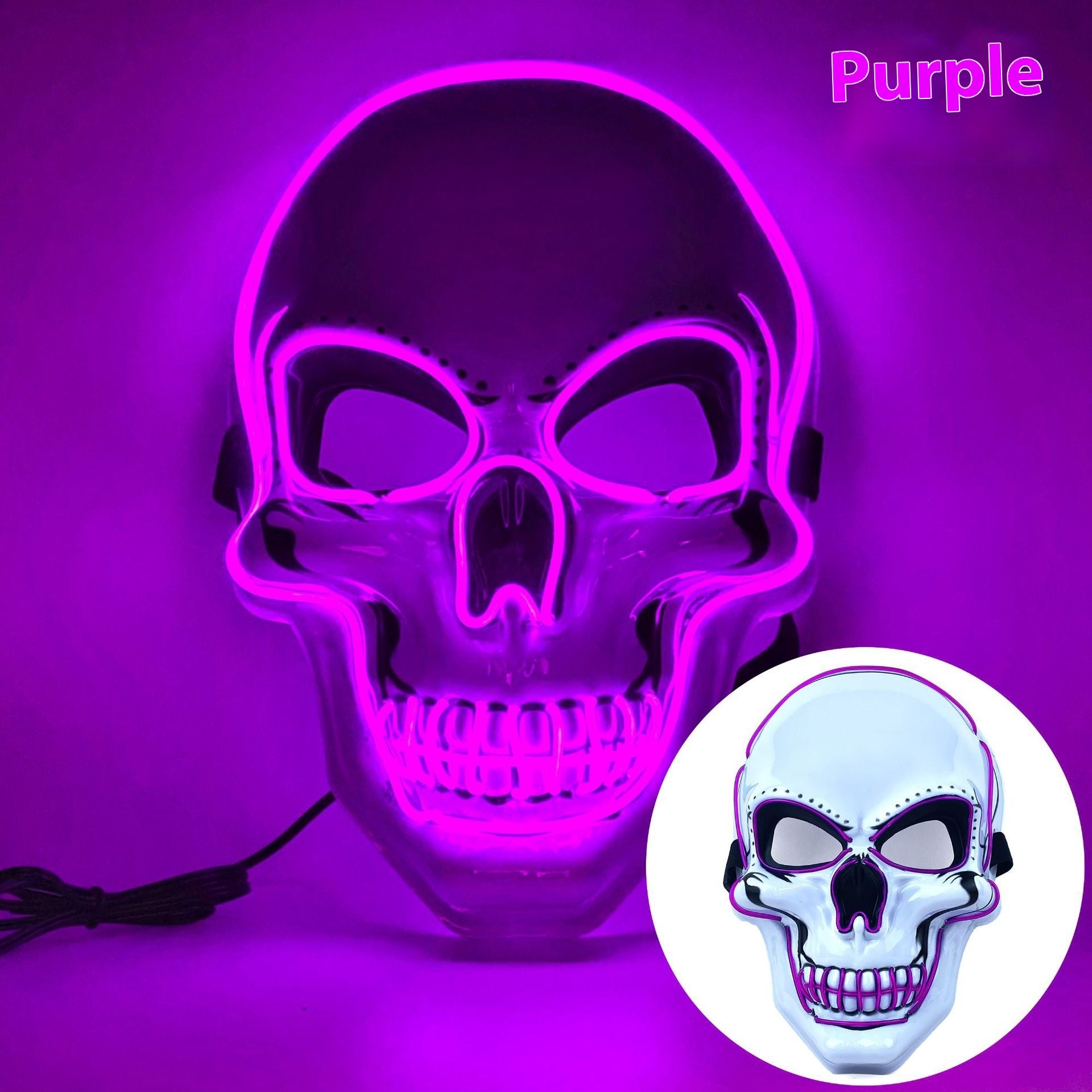 GlowSkull™ - LED-Totenkopfmaske mit Leuchteffekten für ein gruseliges Erlebnis.