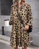 Langes Leopardenkleid