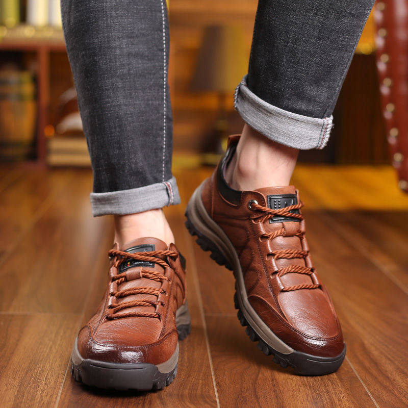 Van Bomme | Schwarze atmungsaktive Leder-Herrenschuhe