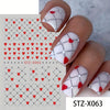 Britt | 3D Rote Herz Nagelkunst-Sticker