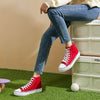 Lotte | Lässige Canvas-Turnschuhe in Uni-Farbe mit Gummisohle