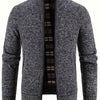 Daan | Warme Herren-Strickjacke mit Stehkragen und Reißverschlusstaschen