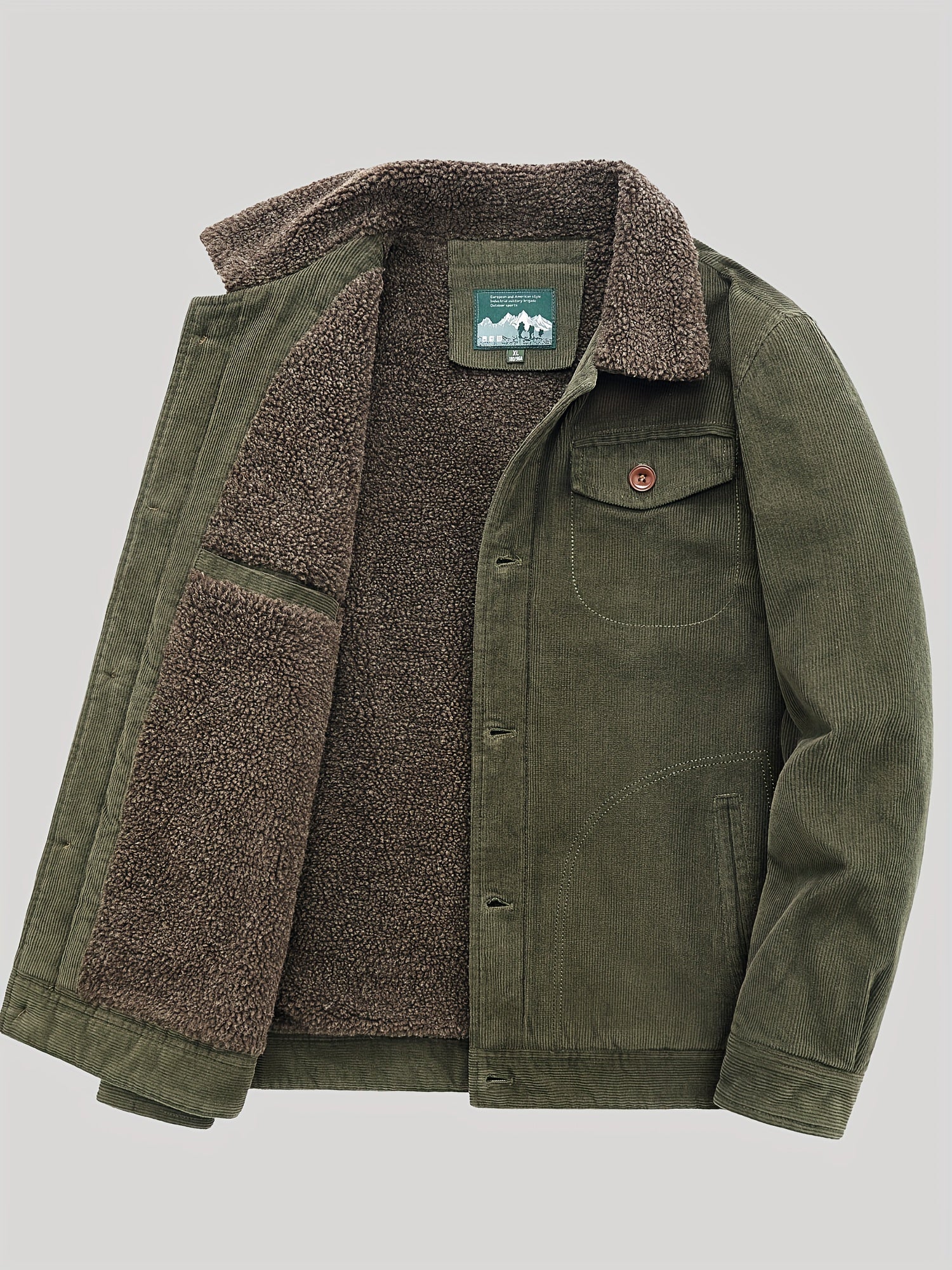 Sven | Warmer Fleece Herren-Knopfmantel