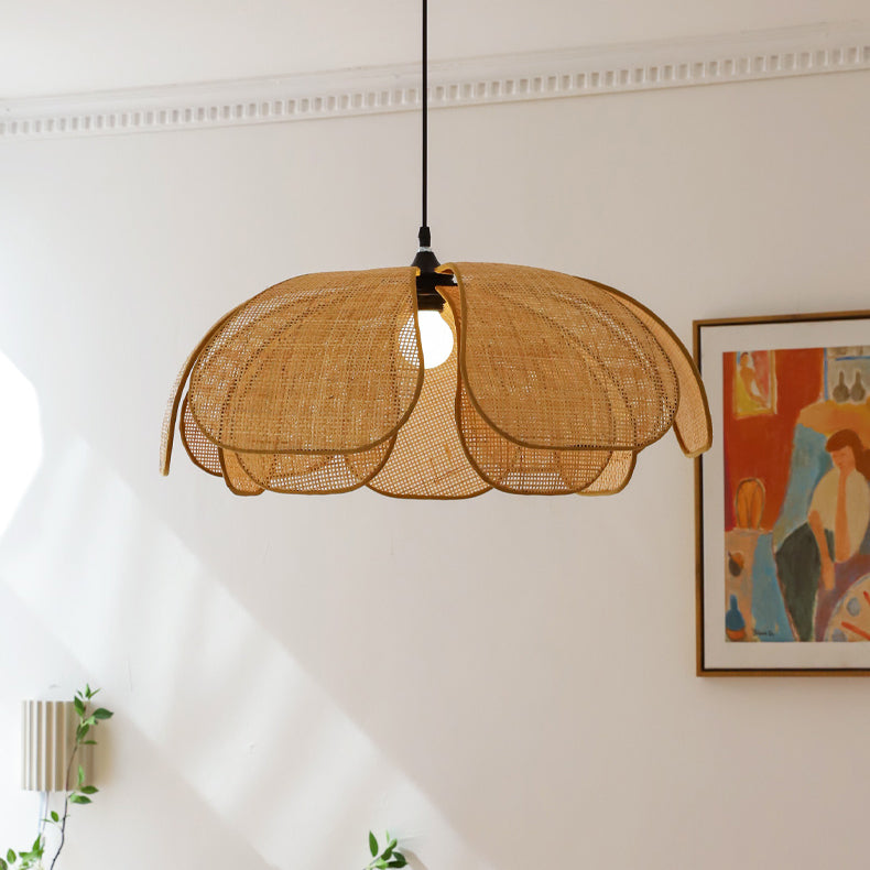 RustikaLeuchter™ - Charmantes Rattan-Design trifft auf rustikale Eleganz.