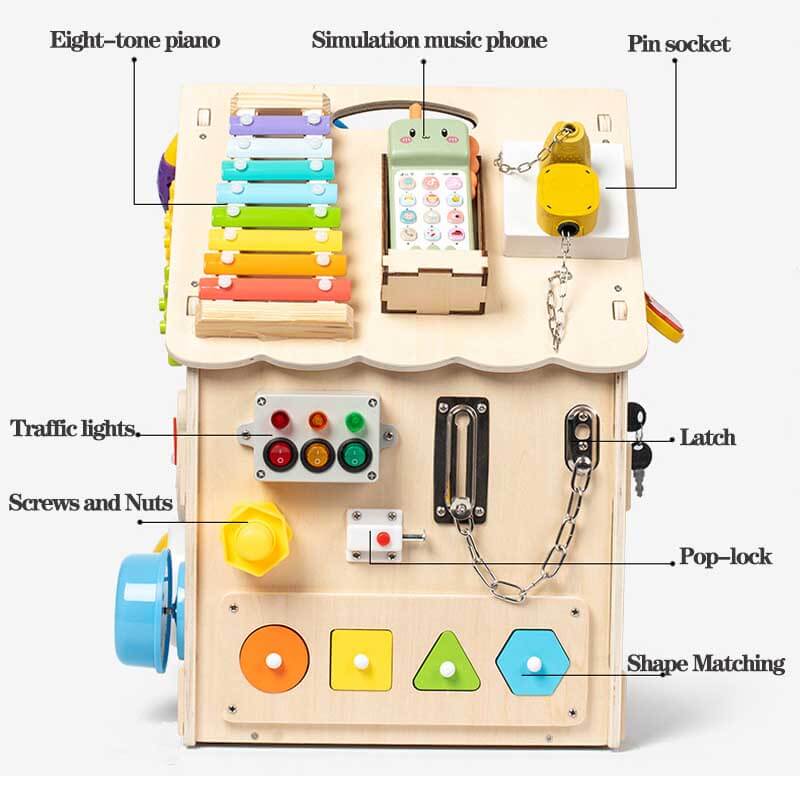 BusyHouse™ - Das ultimative Montessori-Holzspielzeug für Kinder