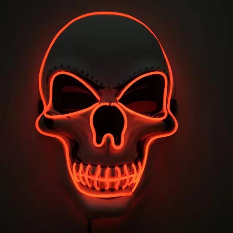 SkullGlow™ – Die ultimative leuchtende LED-Totenkopfmaske für Halloween-Partys!