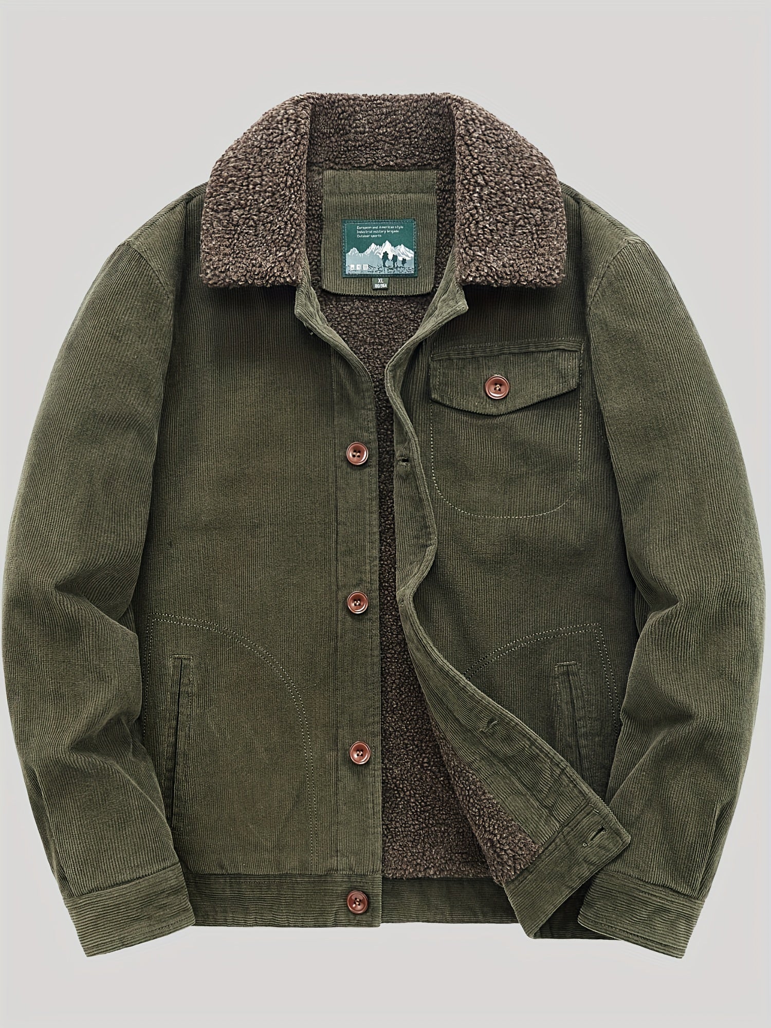Sven | Warmer Fleece Herren-Knopfmantel
