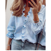 Femke | Chiffon bluse met plüsch