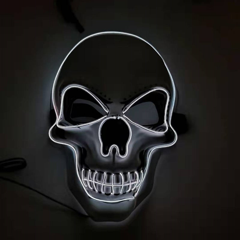 SkullGlow™ – Die ultimative leuchtende LED-Totenkopfmaske für Halloween-Partys!