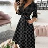 Lotte | Weiß gefüttert Revers Gürtel Bluse Kleid