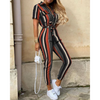 Elin | Jumpsuit mit Gürtel und kurzen Ärmeln