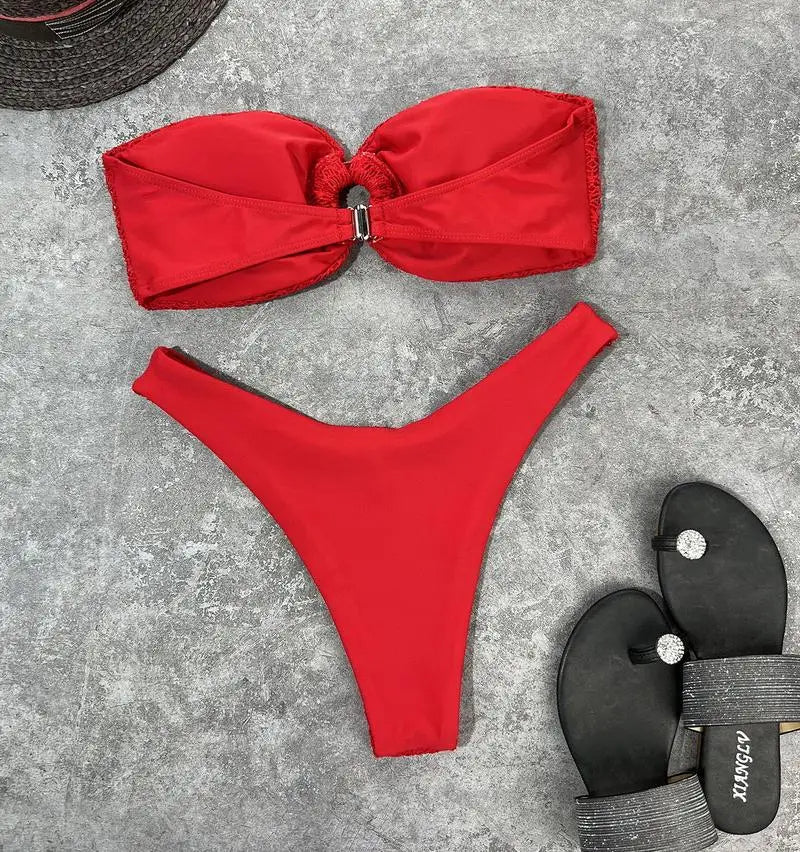 Luna | Trendiger & Sexy Trägerloser Bikini