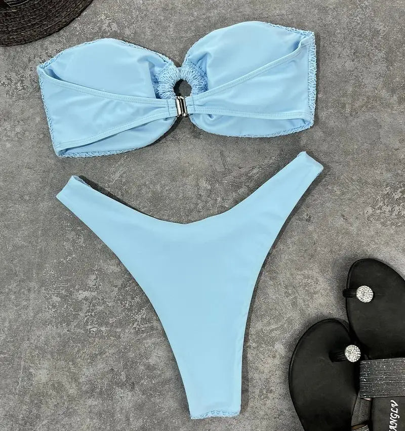 Luna | Trendiger & Sexy Trägerloser Bikini