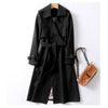 EleganzMantel™ - Stilvoller doppelreihiger Mid-Length Trenchcoat mit Gürtel.