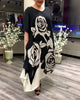 Lässiges, locker sitzendes Kleid mit Rosenprint