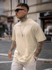 Pim | Effen heren T-shirt met hoge hals