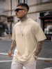 Pim | Effen heren T-shirt met hoge hals