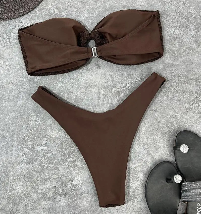 Luna | Trendiger & Sexy Trägerloser Bikini