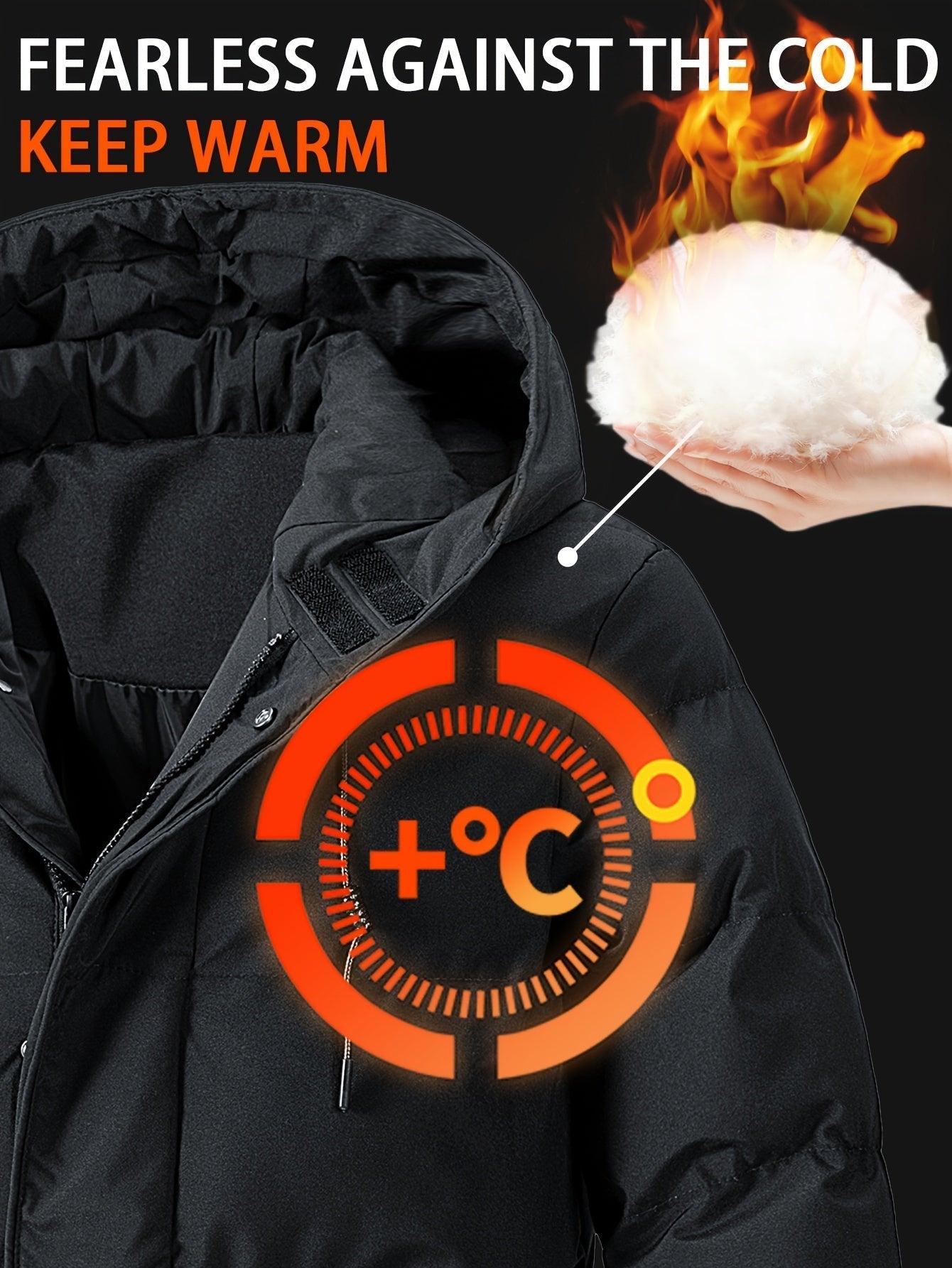 Thijs | Warmer Wintermantel mit Kapuze und großen Taschen