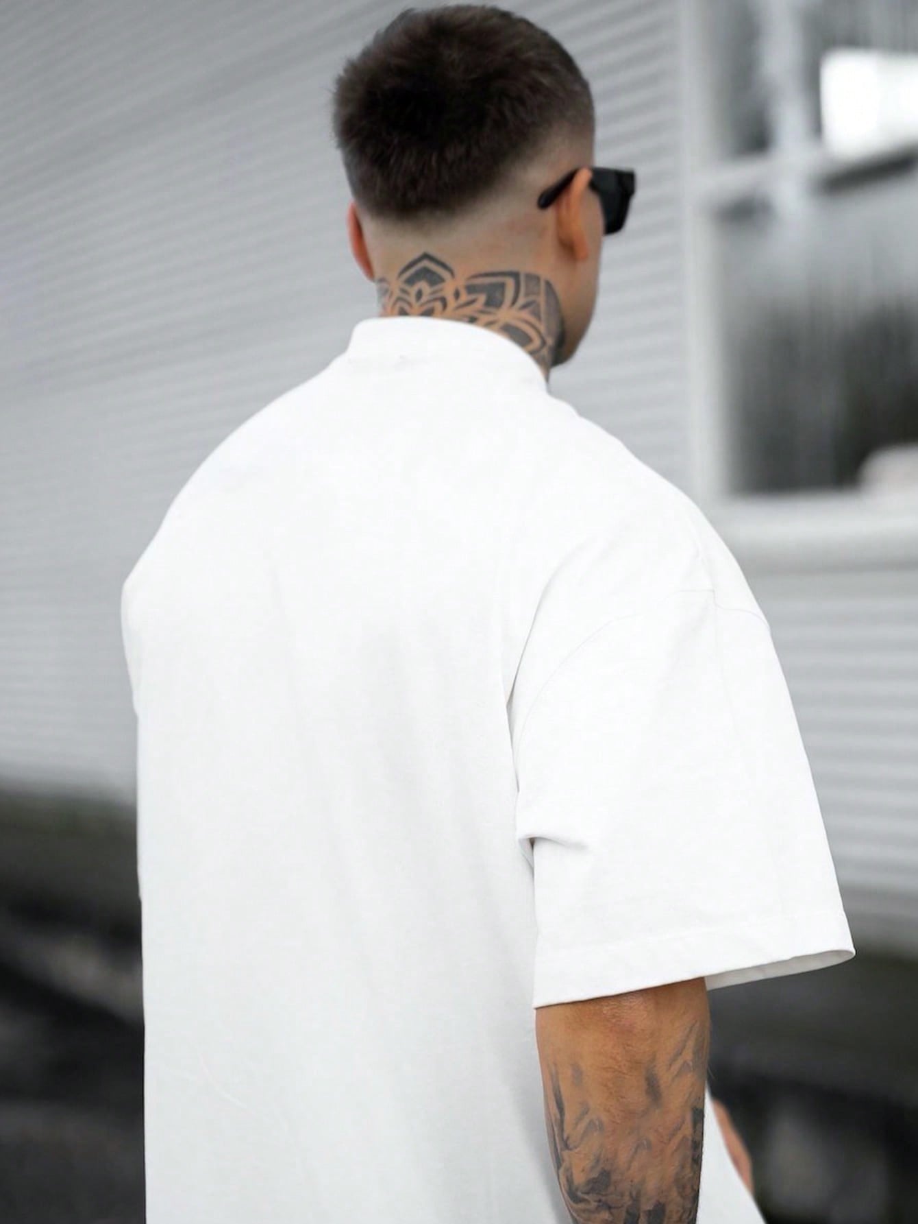 Pim | Effen heren T-shirt met hoge hals