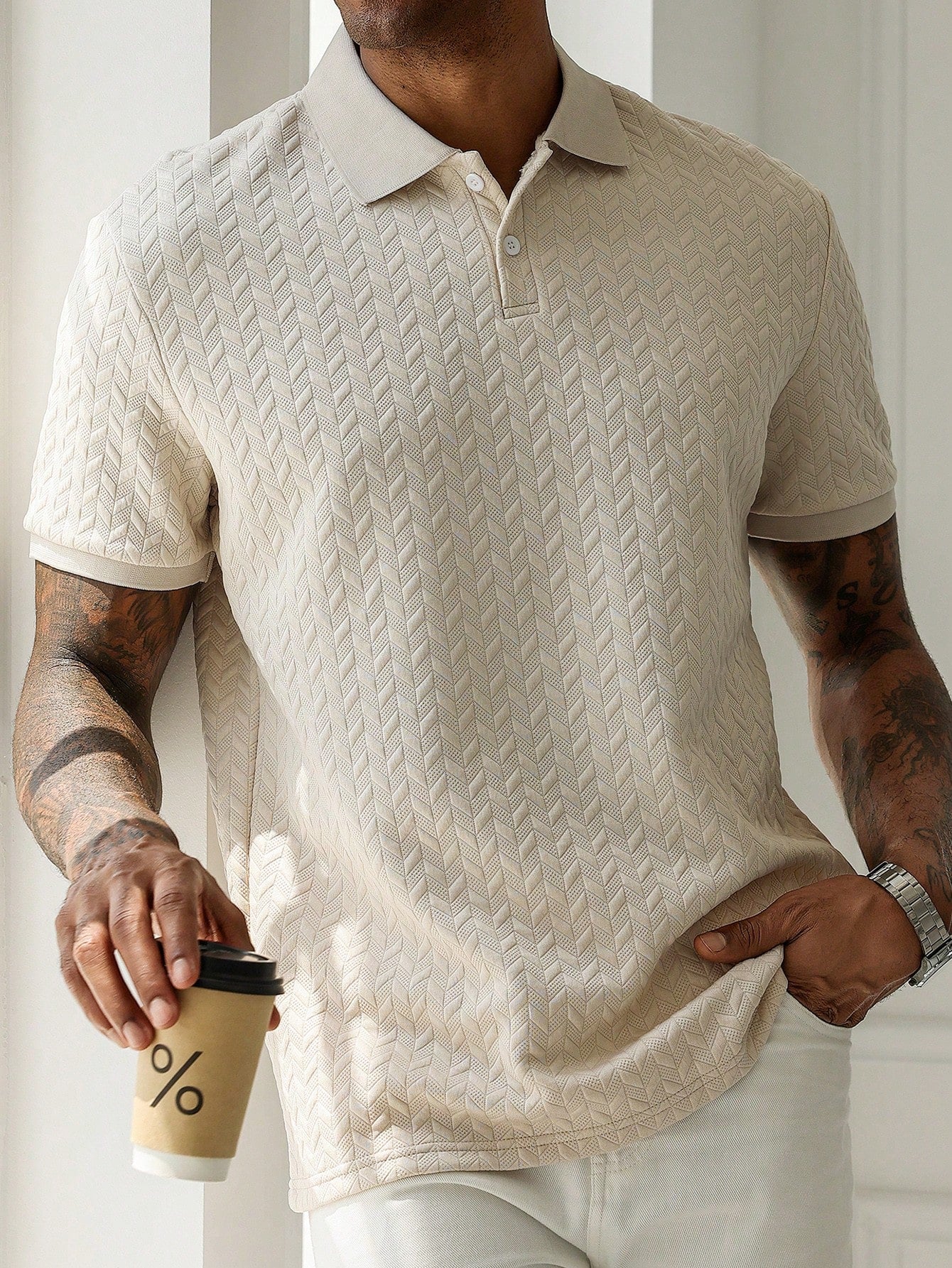 Polo | Heren basic poloshirt met korte mouw