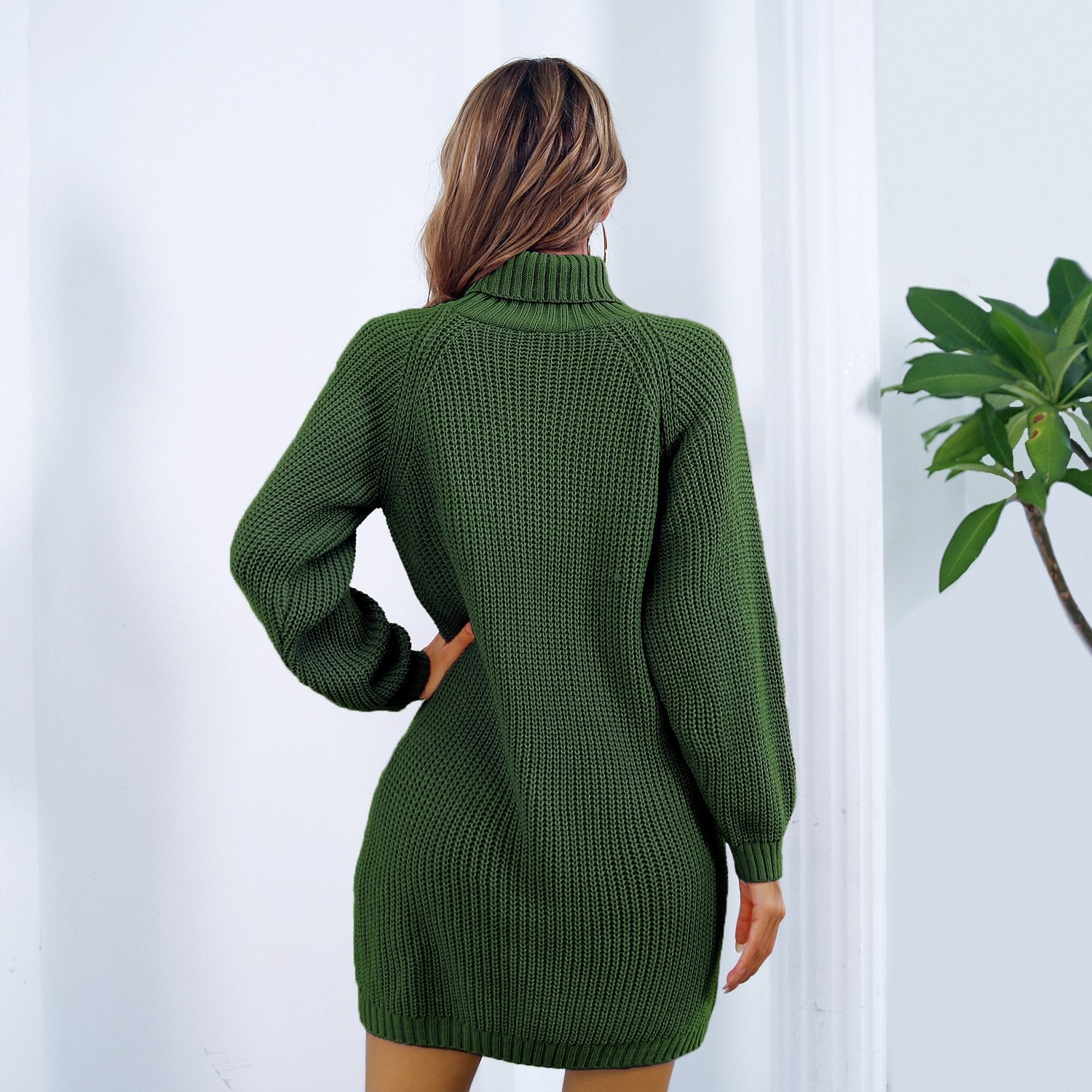 WinterGlam™ - Elegantes Strickkleid für kalte Tage mit modischen Details.