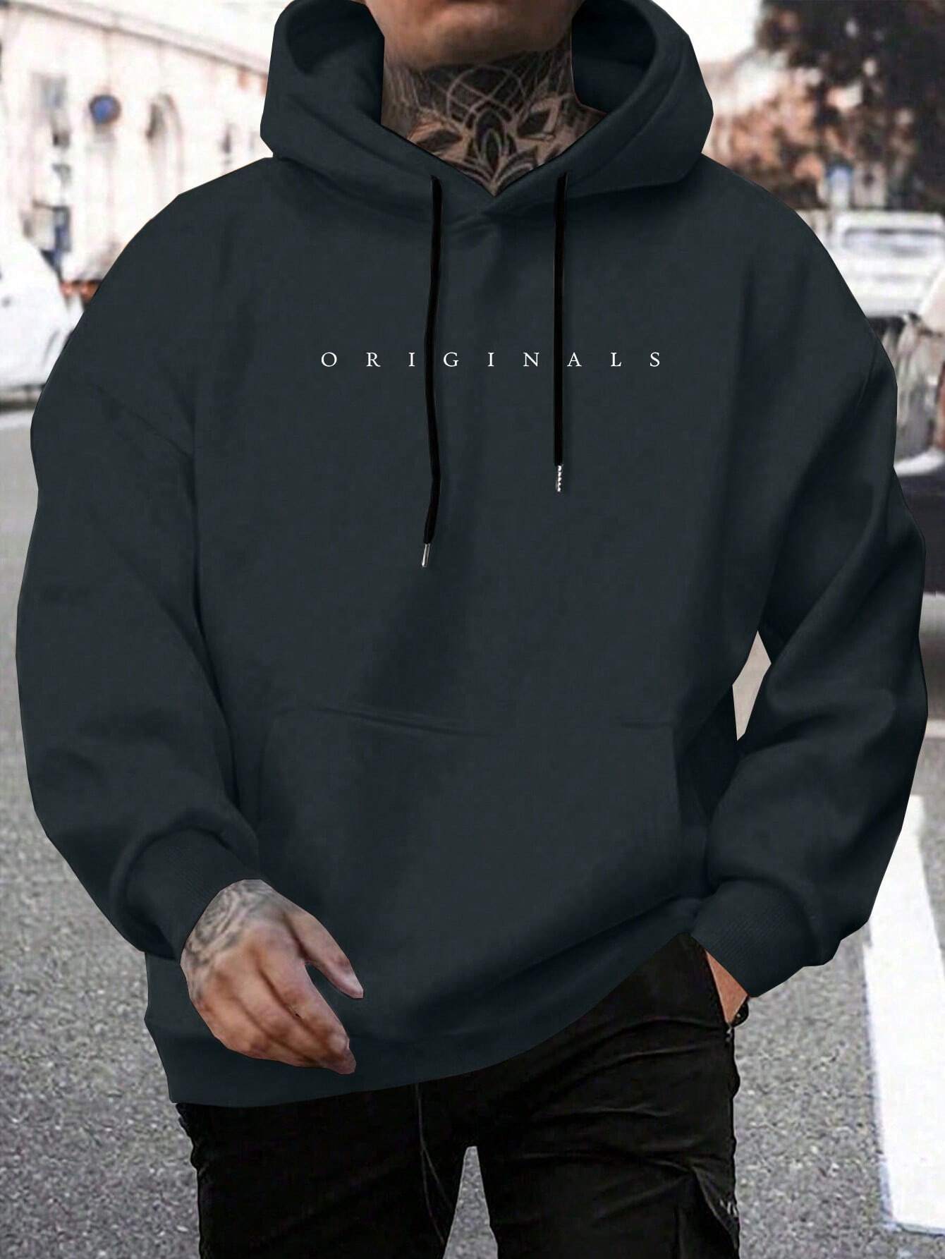 Originale | Kapuzenpullover für Herren mit Buchstabenprint