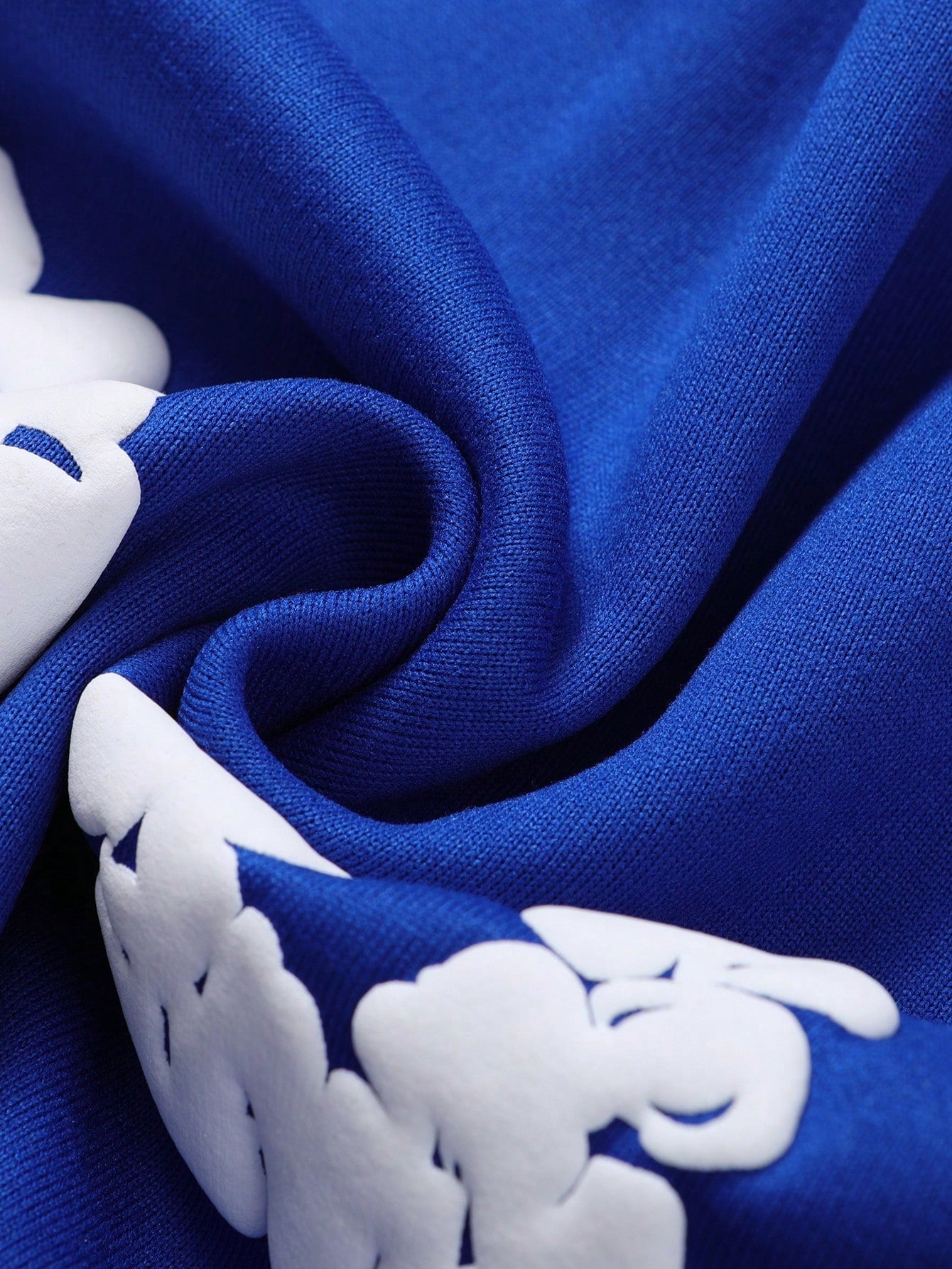 Daan | Kapuzenpullover mit blauem Blumendruck und Thermofutter