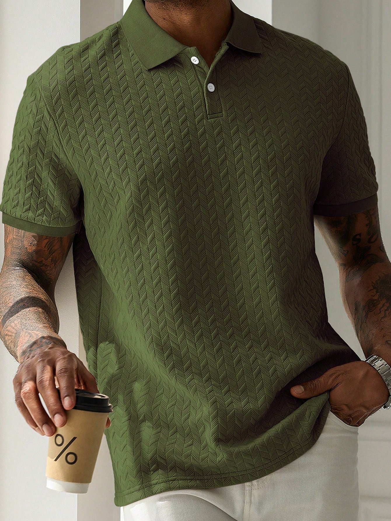 Polo | Heren basic poloshirt met korte mouw