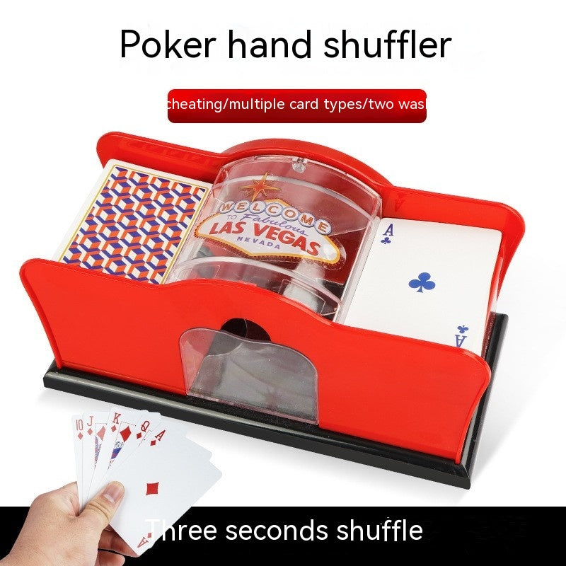 ShuffleMate™ – Handkurbel-Kartenmischmaschine für Poker, Blackjack und mehr