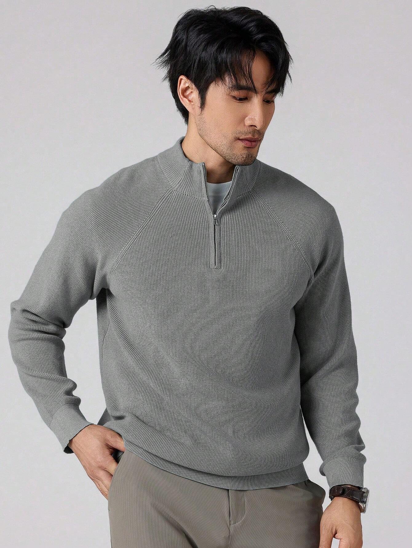 Joris | Herren-Strickpullover mit Reißverschluss und langen Ärmeln