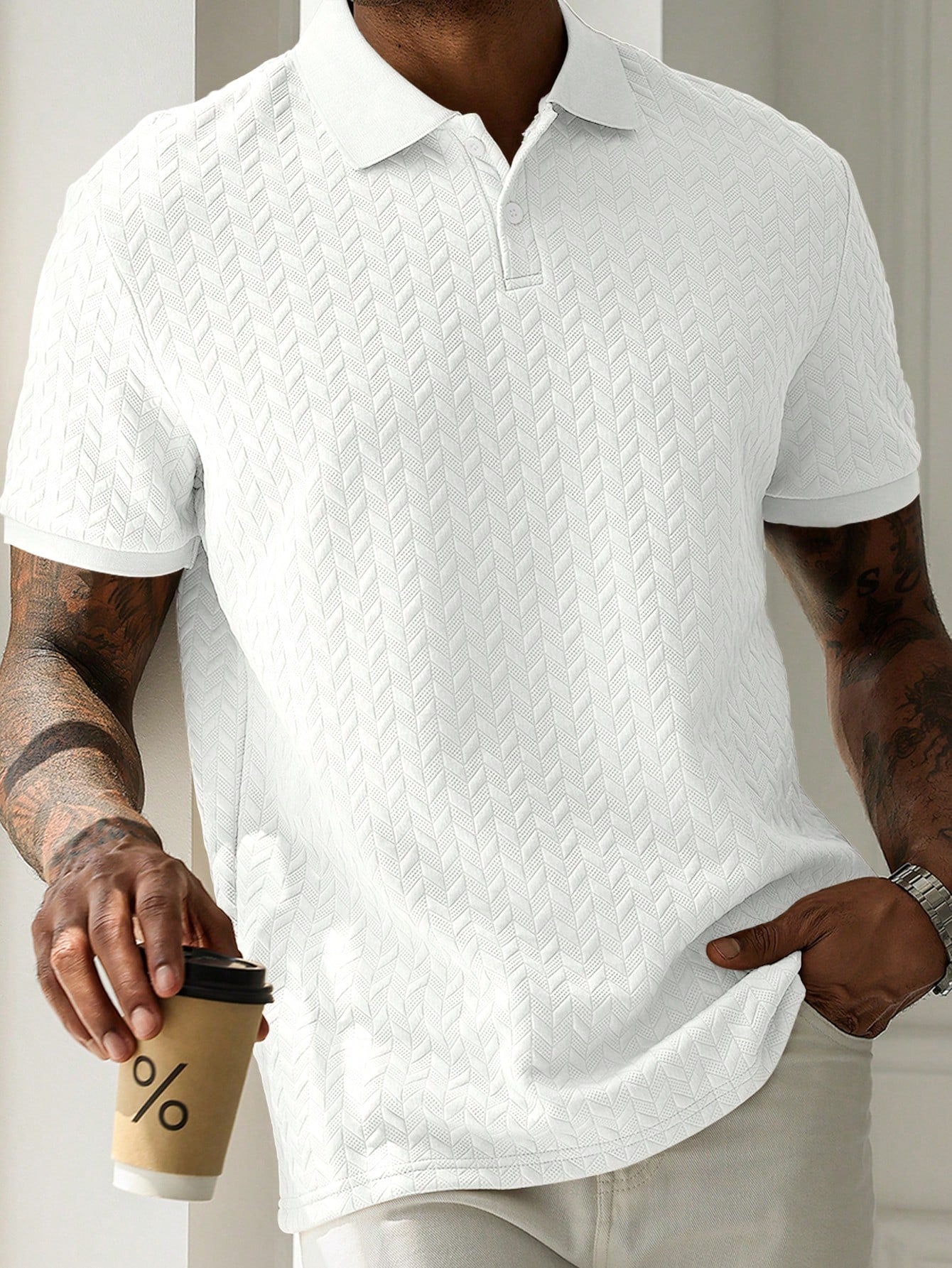 Polo | Heren basic poloshirt met korte mouw