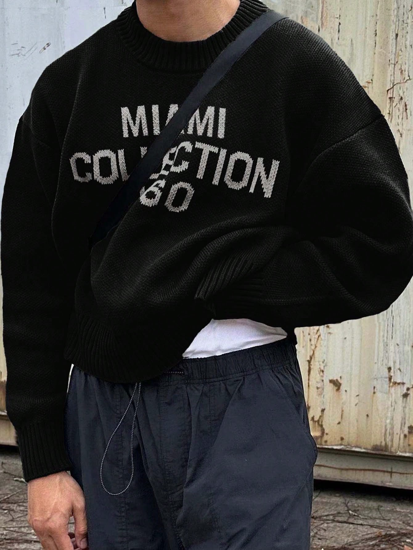 Sem | Herren-Strickpullover im amerikanischen Streetstyle mit Rundhalsausschnitt