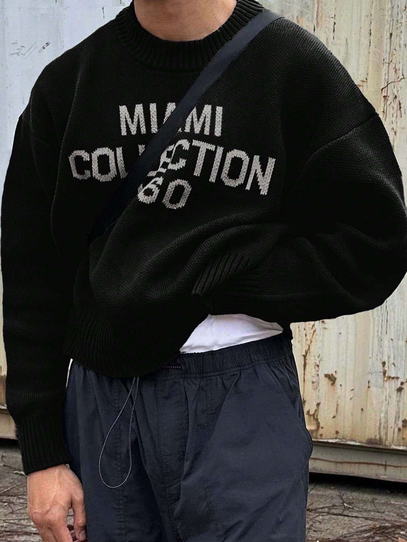 Sem | Herren-Strickpullover im amerikanischen Streetstyle mit Rundhalsausschnitt