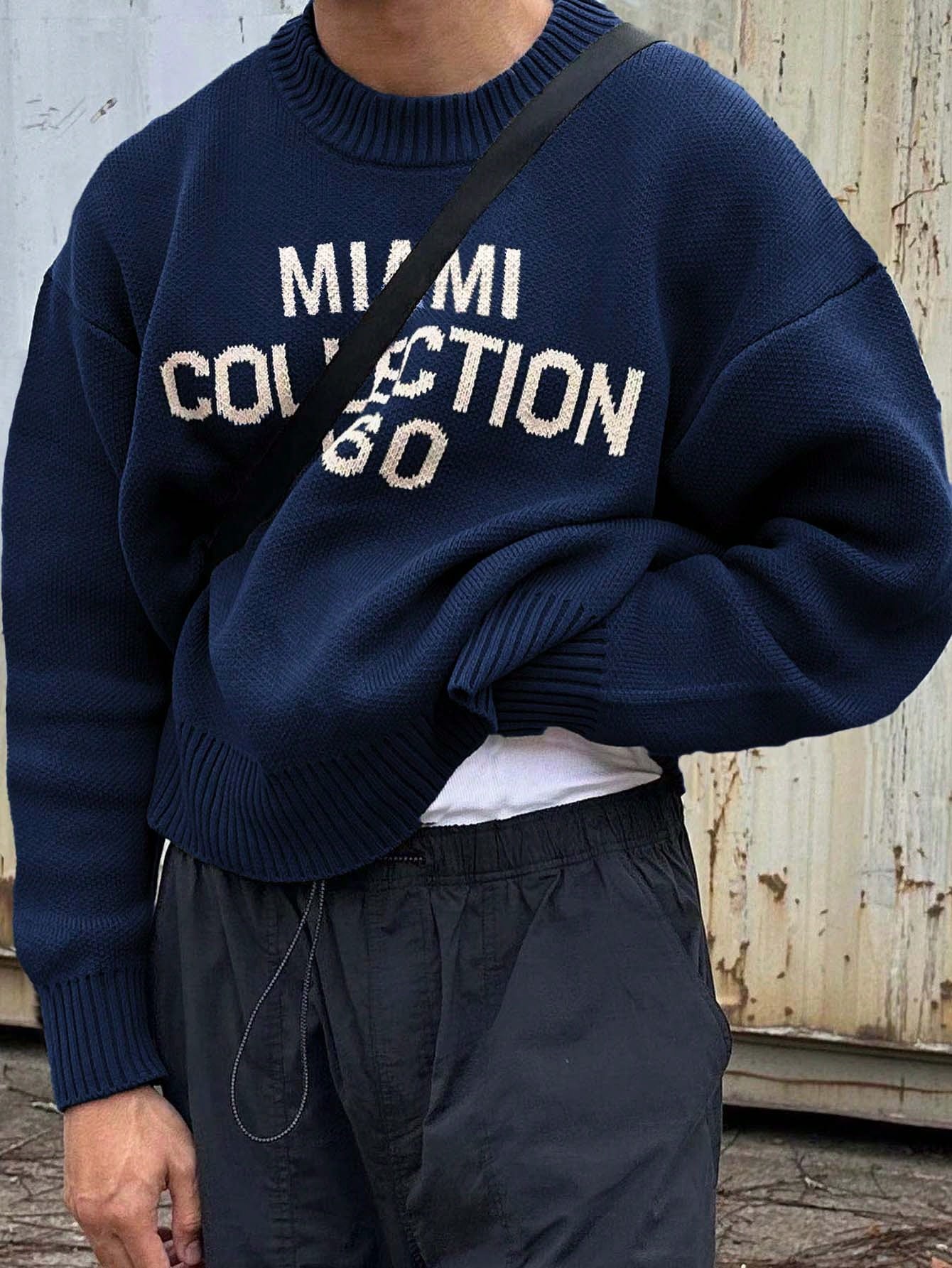 Sem | Herren-Strickpullover im amerikanischen Streetstyle mit Rundhalsausschnitt