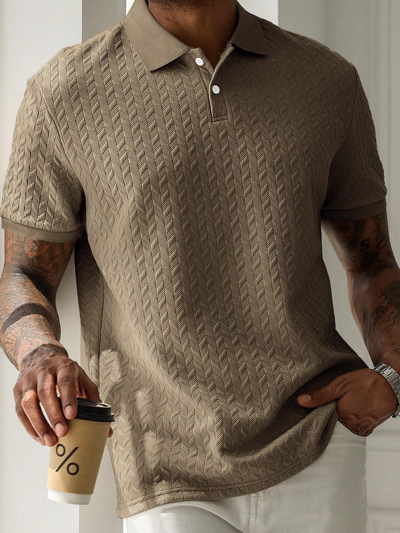 Polo | Heren basic poloshirt met korte mouw