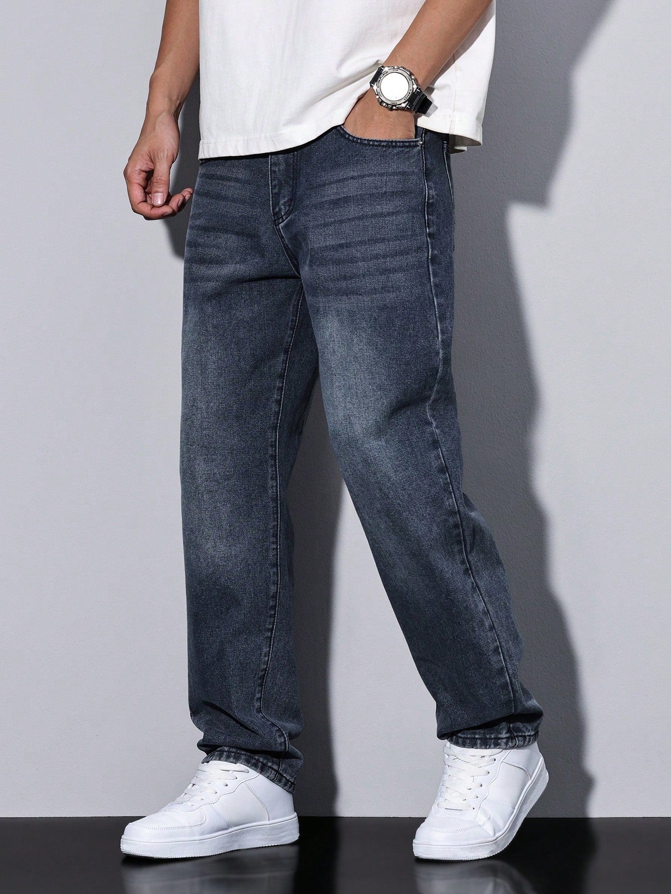 Lars | Casual Gewaschene Herrenjeans mit Geradem Schnitt