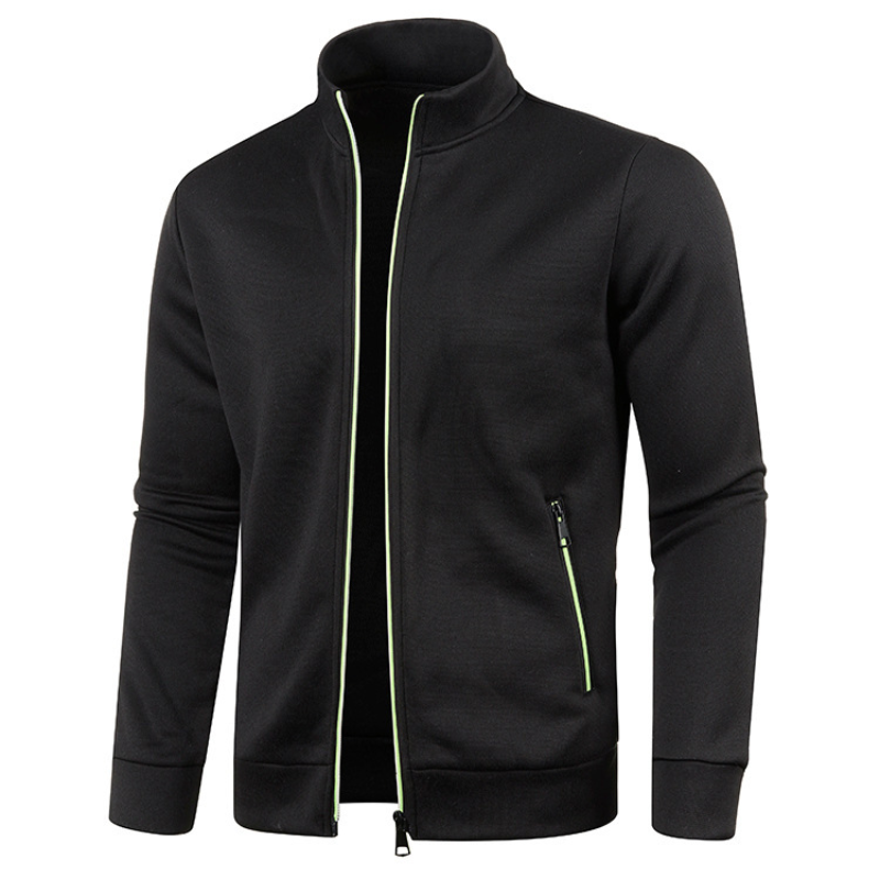 Christian | Winddichte Herren-Strickjacke mit Taschen und Stehkragen