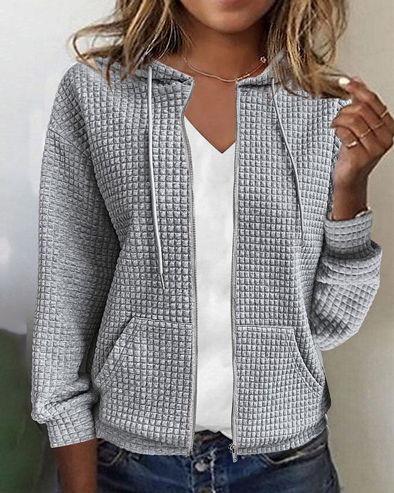 Monique | Lässige Strickjacke mit Taschen und Kordeln