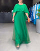A-line maxi dress with round neckline