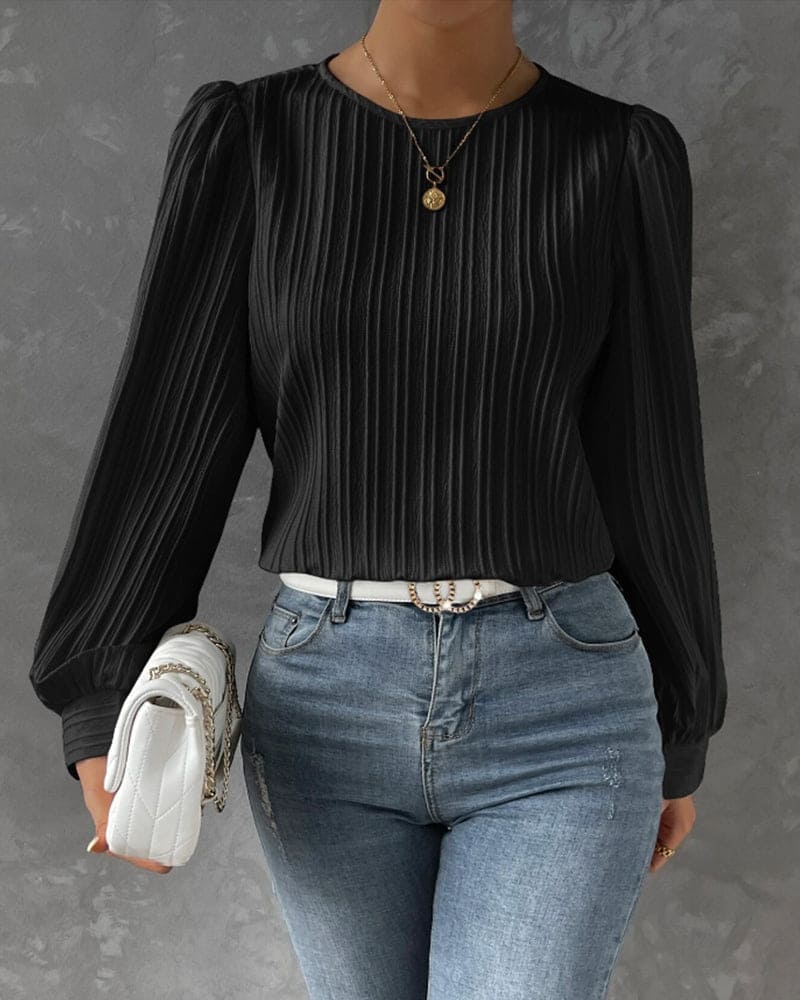 Olivia | Bluse mit Laternenärmeln