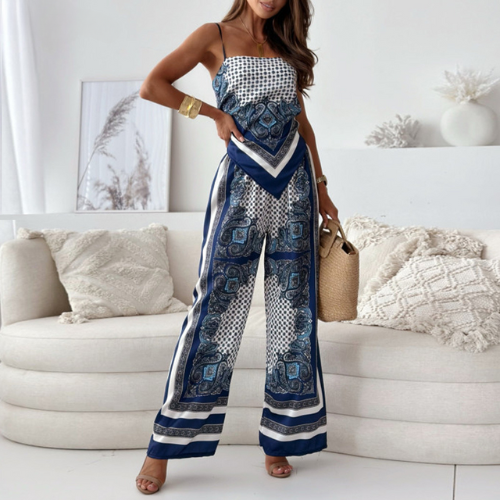 LuxeBoho™ - Elegantes trägerloses Top und Hosen-Set