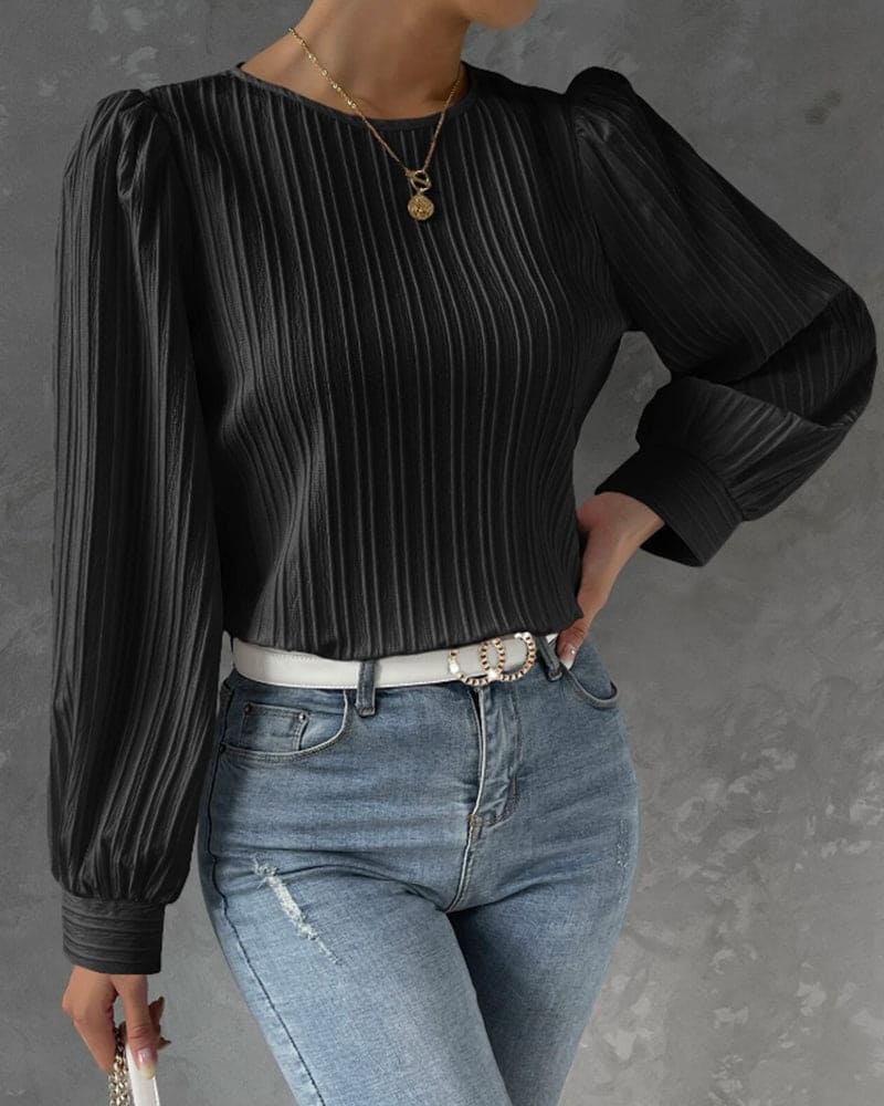 Olivia | Bluse mit Laternenärmeln