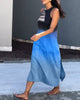 Ärmelloses Kleid mit Seitenschlitz