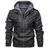Lederjacke Mit Futter Und Kapuze Für Herren