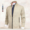 John | Elegante Herren-Strickjacke mit Reißverschluss, Kragen und Taschen